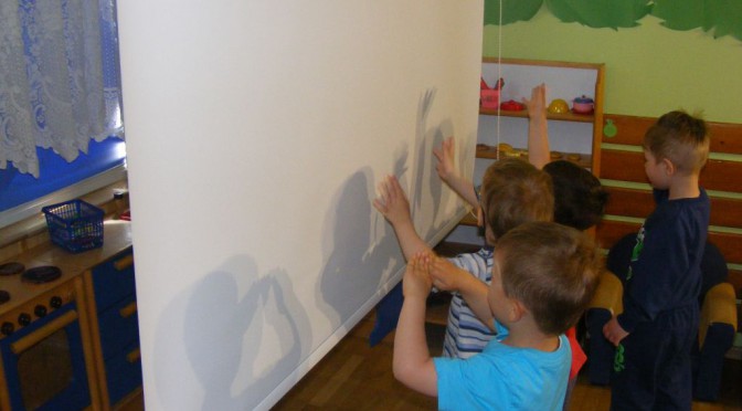 Biedronki bawią się cieniami