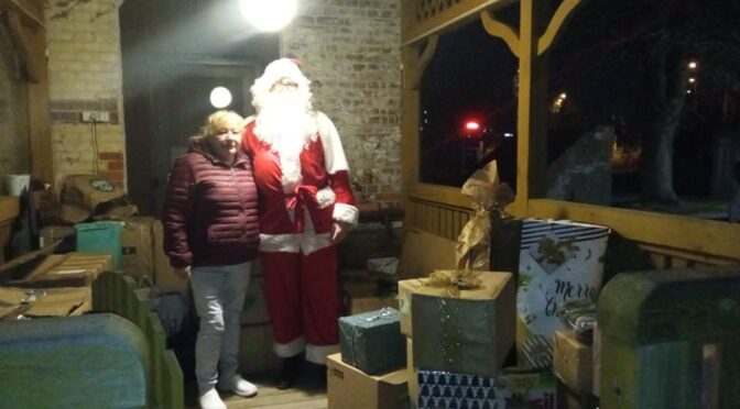 Niebieski MIkołaj w Gniewie